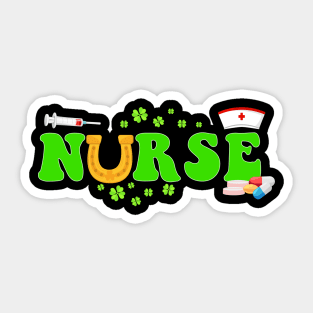 Syringe Nurse St. Patrick's Day Sticker